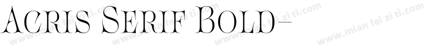 Acris Serif Bold字体转换